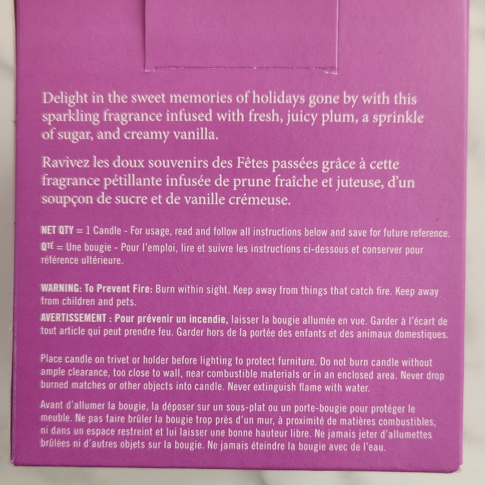 Avon Senses Sparkling Sugar Plum & Vanilla Candle - Picture 6 of 7